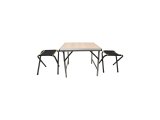 Mdf Küçük Katlanır Masa + 2 Katlanır Tabure Set
