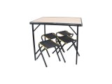Mdf Katlanır Masa Küçük + 4 Katlanır Tabure Set