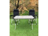 Alüminyum Xxl Masa + 2 Lüx Sandalye Set