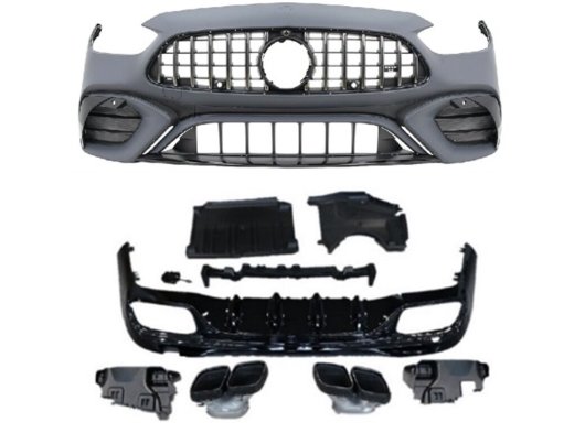 W206 C63 AMG Body Kit (Ön Tampon + Arka Difüzör + Egzoz Ucu)