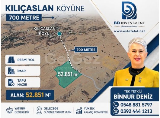 Kıbrıs Girne Kılıçaslan'da Takasa Açık 52.851 m² Fasıl-96 İmarlı Arazi