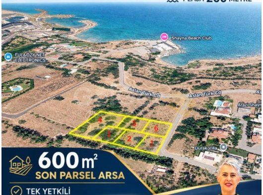 Kıbrıs Girne Çatalköy'de Plaja 200 Metre Mesafede Son Parsel Arsa