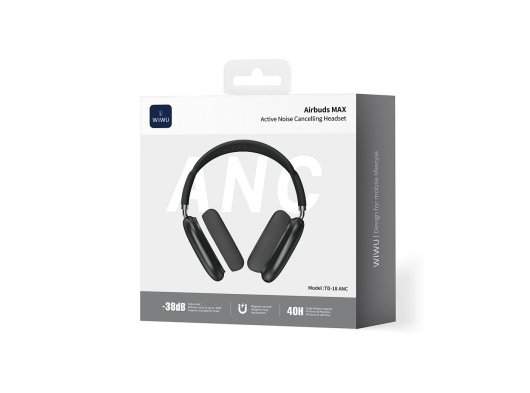 Wiwu TD-18 Airbuds Max Kulak Üstü Bluetooth Kulaklık - Siyah