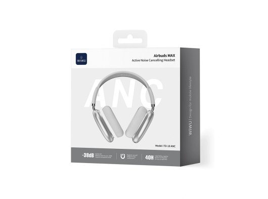 Wiwu TD-18 Airbuds Max Bluetooth Kulaklık - Silver