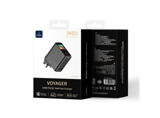 Wiwu G028 140W Akıllı Ekranlı GaN Şarj Cihazı 3C 1A