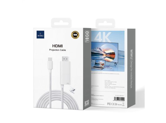 Wiwu PS001 Type-C to HDMI PD Şarj ve Projeksiyon Kablosu