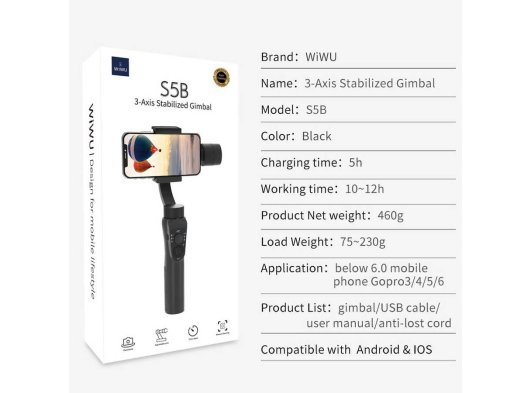 Wiwu S5B 3-Axis Gimbal Sabitleyici