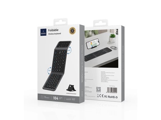 Wiwu FMK-05 iOS Android Uyumlu Katlanabilir Wireless Klavye + Standı