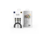 Wiwu C024 Elite 100W 3 in 1 Type-C Şarj Kablosu 1.2mt C-C+L+M