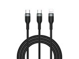 Wiwu C029 Concise 100W 2 in 1 PD Data ve Şarj Kablosu 1.2mt C-C+L
