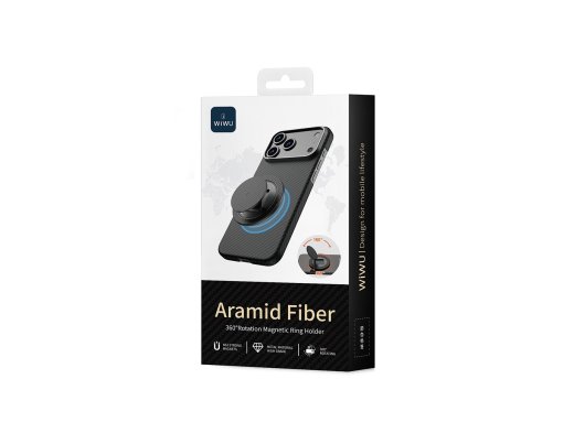 Wiwu MW-008 Warriors Aramid 360° Magsafe Tutucu Siyah