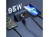 Wiwu QC012 Geek Serisi Type-C + USB-A 95W Araç Şarjı
