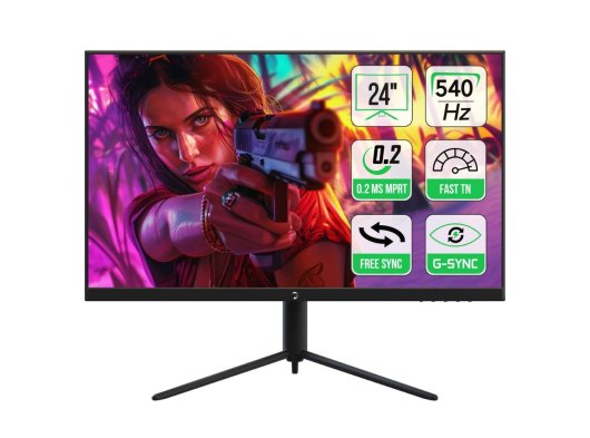 GamePower 24 inch Lucid S20 540Hz 0.2MS Flat E-Sports Fast TN Pivot Rgb Gaming Monitör