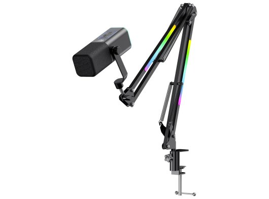 Havit Gamenote GK71 Pro RGB Yayıncı Mikrofonu, 24-Bit, 192kHz, XLR & Type-C, Stantlı