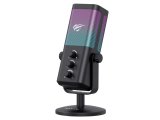 Havit GK65 RGB Profesyonel Yayıncı Mikrofonu 192kHz 24Bit Hi-Fi Dahili Ses Kartlı - Siyah