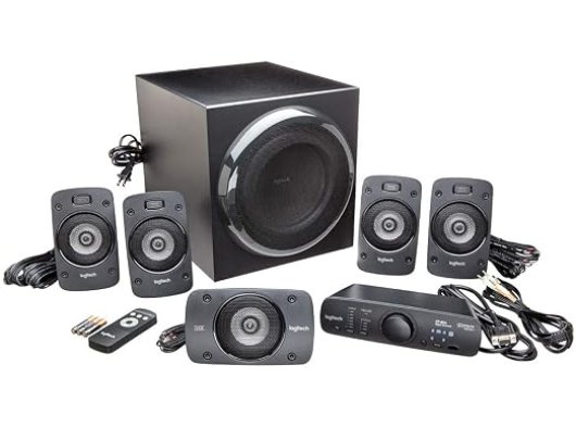 Logitech Z906 5.1 Surround Ses Hoparlör Sistemi, Çoklu Giriş, THX Sertifikalı, 1000 W Dolby Digital/DTS Kod Çözme Özellikli, Siyah