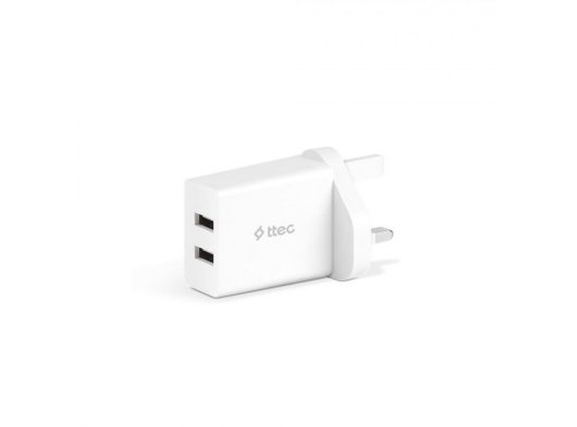 Ttec Smartcharger 2SCS21B-UK 2.4A Şarj Adaptörü, Beyaz
