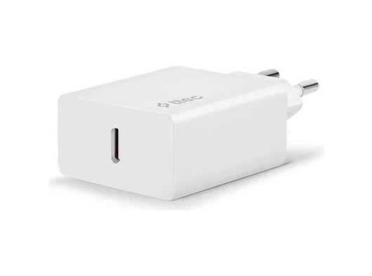Ttec SmartCharger PD 20W Seyahat Hızlı Şarj Aleti + USB-C - USB-C Şarj Kablosu, Beyaz