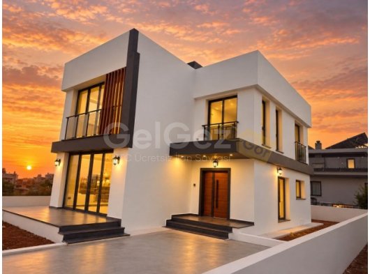 Gazimağusa Gülseren Bölgesi Glabsideste, denize 1 dk yürüme mesafesinde, yeni bitmiş satılık villa