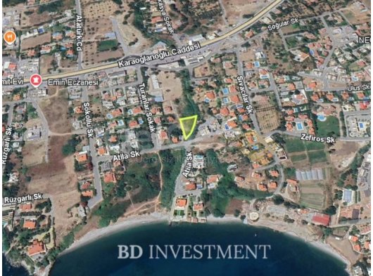 Kıbrıs Girne Alsancak'ta İster Butik Otel, İster Konut Yapabileceğiniz 800 m² Arsa