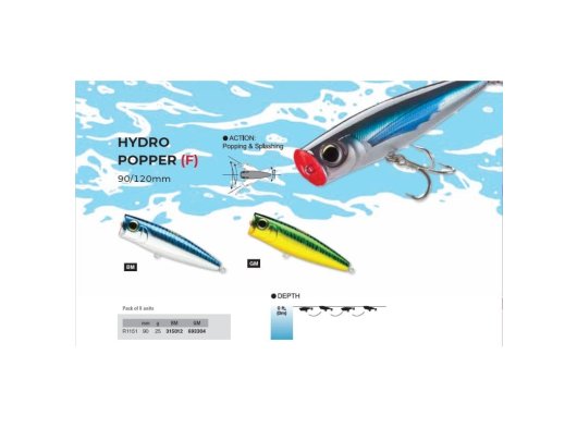 Yo-Zuri R1151-BM HYDRO POPPER 90 F