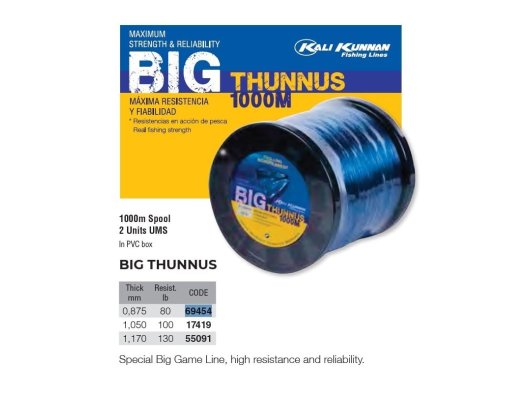 Kali Kunnan Big Thunnus 1000m Tuna Misinası