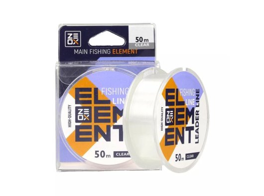 ZEOX Nylon Line Element Leader 50m Clear