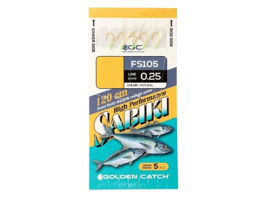 Golden Catch Aji Sabiki FS105 №10 Natural(5 iğneli) Çapari