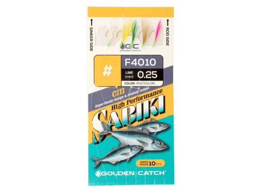 Golden Catch Aji Sabiki F4010 №8 Multicolor(10 İğneli) Çapari