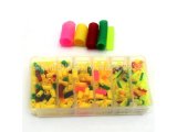 6-Compartment Colorful Silicone Tube Set for Floats