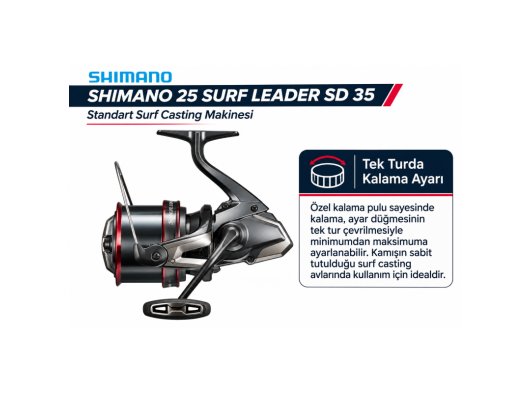 Shimano 25 Surf Leader SD 35 Standart Surf Casting Makinesi