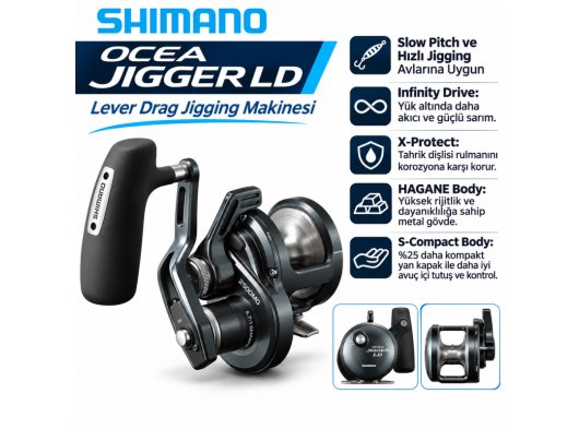 Shimano 24 Ocea Jigger LD 2500HG / 2501HG Jigging Makinesi