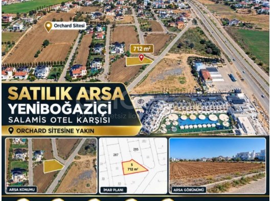 YENİBOĞAZİÇİ SALAMİS OTEL KARŞISI 712m2 VİLALLIK ARSA